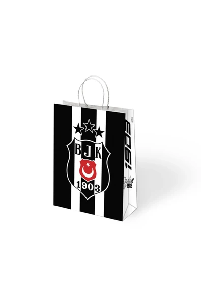 Büküm Saplı Kraft Kağıt Çanta 18x24x8 cm Pakette 24 Ad. Lisanslı ürün görseli 1