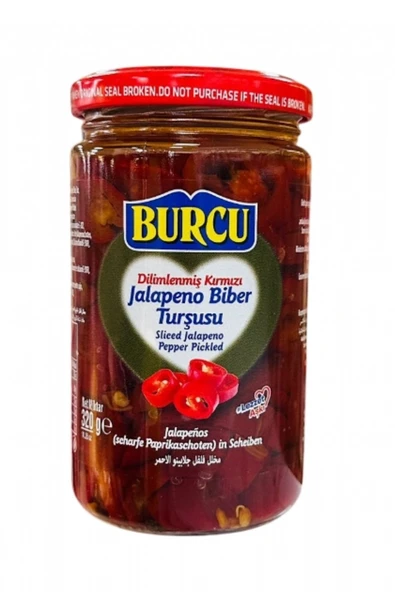 Burcu Kırmızı Jalapeno Biber Turşusu 320 gr ürün görseli 1