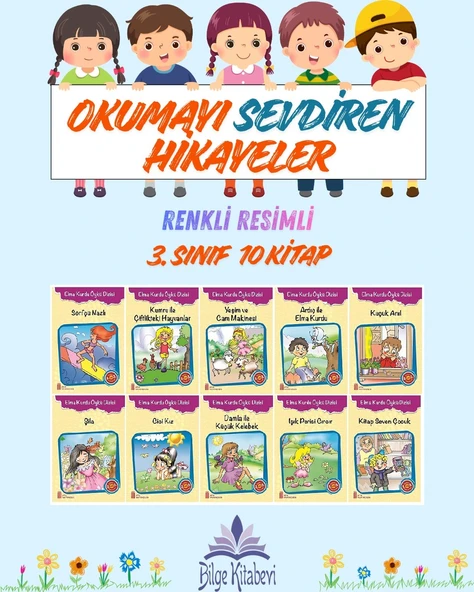 3.Sınıf Okumayı Sevdiren Renkli Resimli Hikayeler 6 - 10 Kitap ürün görseli 1