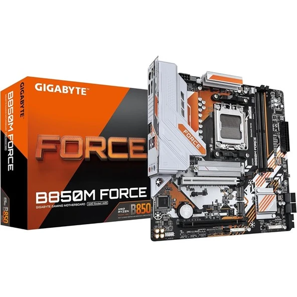 GIGABYTE B850M FORCE DDR5 HDMI-DP TYPEC PCIE 5.0 AM5 MATX ürün görseli 1