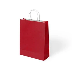 Büküm Saplı Kraft Kağıt  Çanta 18x24x8 cm Pakette 24 Ad. ürün görseli 1