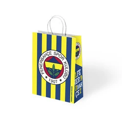 Büküm Saplı Kraft Kağıt  Çanta 18x24x8cm Pakette 24 Ad. Lisaslı ürün görseli 1