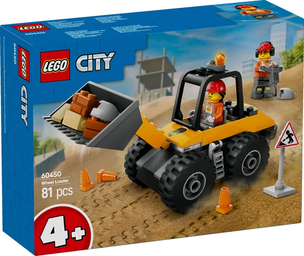 LEGO-60450 City Sarı Tekerlekli İnşaat Yükleyicisi ürün görseli 1