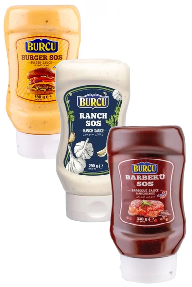 Burcu 3'lü Sos Paketi (Ranch, Burger, Barbekü) ürün görseli 1