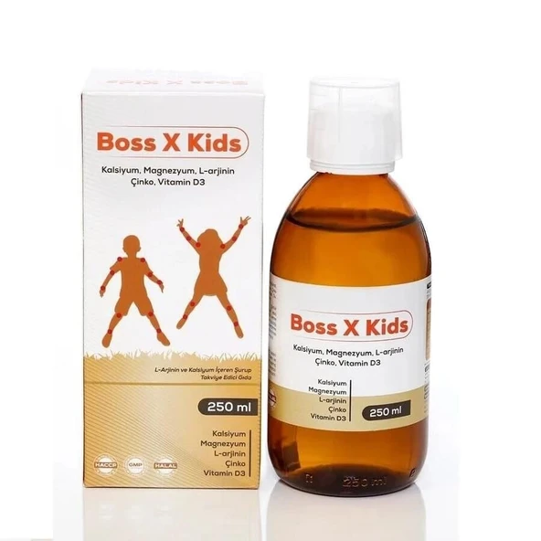 Boss X Kids Sıvı 250 ML Kalsiyum, Magnezyum, L Arjinin, ürün görseli 1