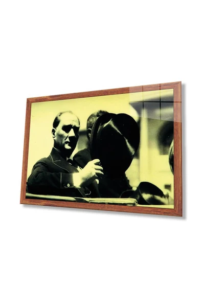 Atatürk Cam Tablo 4mm Dayanıklı Temperli Cam, Atatürk Glass Wall Art ürün görseli 1