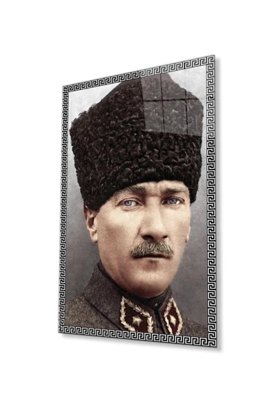 Atatürk Cam Tablo 4mm Dayanıklı Temperli Cam, Atatürk Glass Wall Art ürün görseli 1