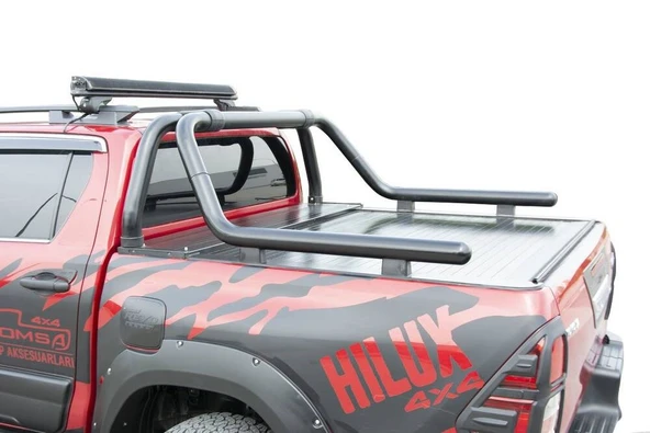 OMSA Toyota Hilux Kobra Roll Bar Çap:60 Siyah 2015 ve Sonrası ürün görseli 1