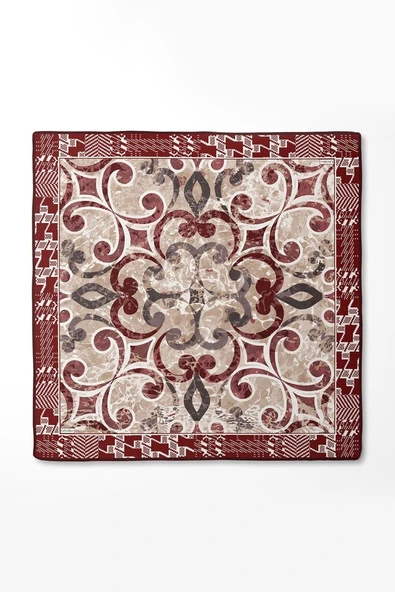 Desenli Twill İpek Eşarp-0918 - Resim 3