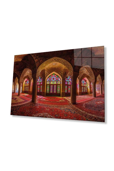 Cami İslami Motif Dini Cam Tablo 4mm Dayanıklı Temperli Cam ürün görseli 1