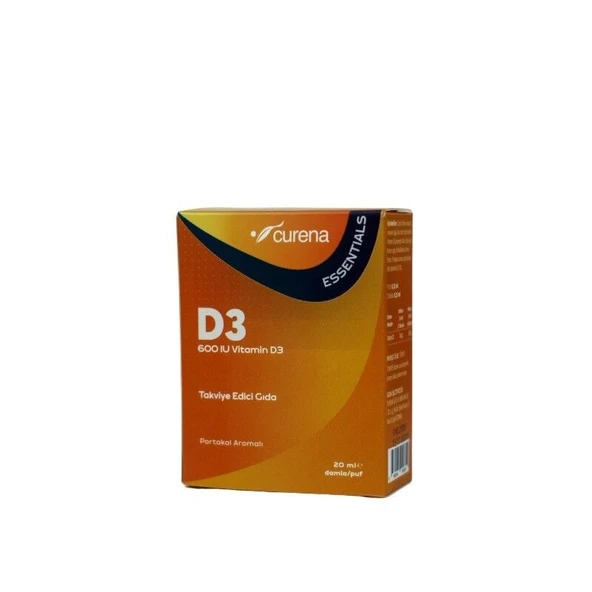 Curena ESSENTIALS D3 Damla 20ml ürün görseli 1