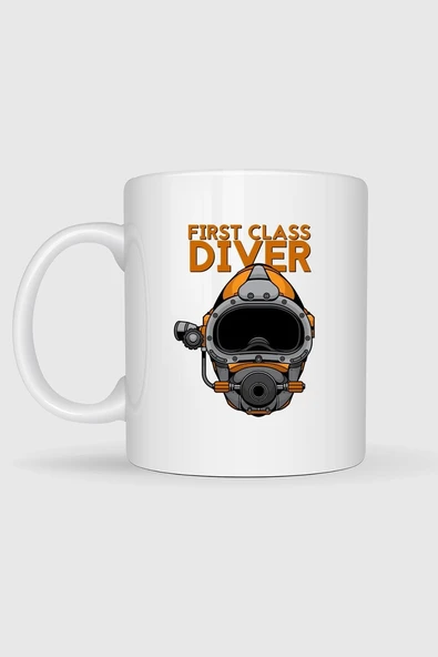 First Class Diver Baskılı Kupa Bardak - Resim 2