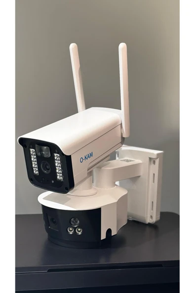 O-KAM PRO OKAM 3920 6MP 2 KAMERALI 3 EKRANLI SİM KART DESTEKLİ GÜNEŞ ENERJİLİ GÜVENLİK KAMERASI ürün görseli 1