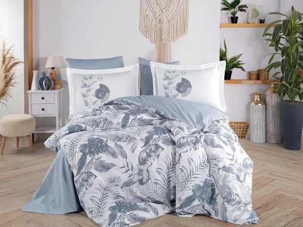Hobby Çift Kişilik Poplin Nevresim Tiffany Denim ürün görseli 1