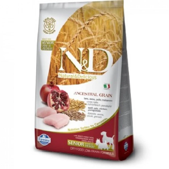 Nd Az Tahıllı Tavuklu Senior Medium & Maxi Yaşlı Köpek Maması 12 Kg ürün görseli 1