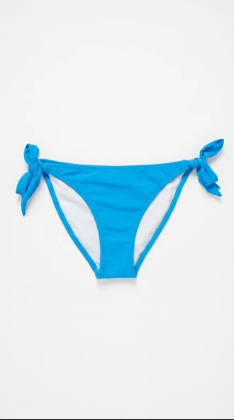 Turkuaz Kenarları Kalın Ip Bağcıklı Bikini Altı ürün görseli 1