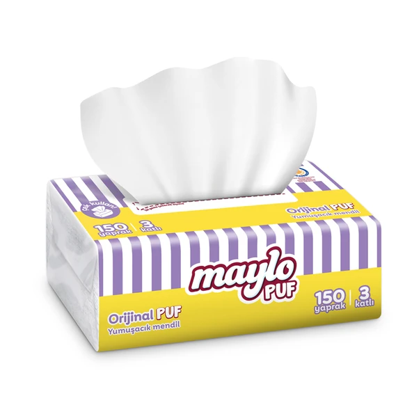 Maylo Puf Mendil 3 Katlı 150 Yaprak ürün görseli 1