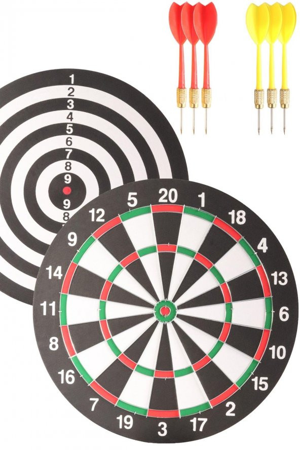 Delta Dart Seti 43 cm (17 İnç) + 6 Dart Oku (6 Gr) Hedef Tahtası ürün görseli 1