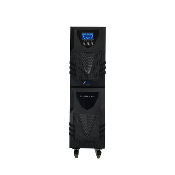 XKoren 10000VA (10kVA) Kesintisiz Güç Kaynağı (UPS)  LCD Ekranlı, 2 Prizli, Line Interactive, Endüstriyel Sistemler için ürün görseli 1