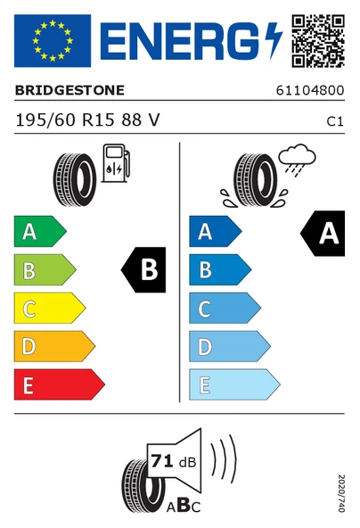 BRIDGESTONE T005 195/60R15 88V Yaz Lastiği - 2025 ürün görseli 1