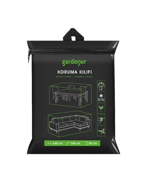Gardener GRDC302 Masa Takımı Koruma Örtüsü Kılıfı PE (240 cm x 160 cm x 90 cm) ürün görseli 1