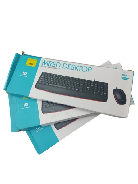 Fude 8500P İngilizce USB Kablolu Q Klavye Mouse Seti Siyah (Kutu Hasarlı) ürün görseli 1