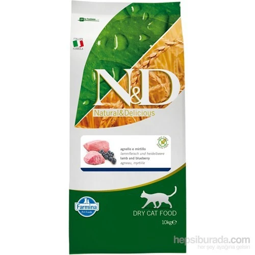 Nd Tahılsız Kuzu Etli Yaban Mersinli Yetişkin Kedi Maması 10 Kg ürün görseli 1