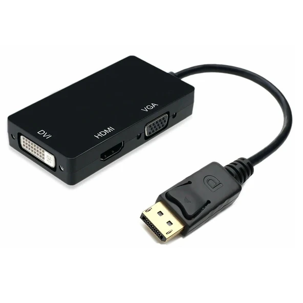 Display port to DVI VGA HDMI çevirici dönüştürücü aparat ürün görseli 1