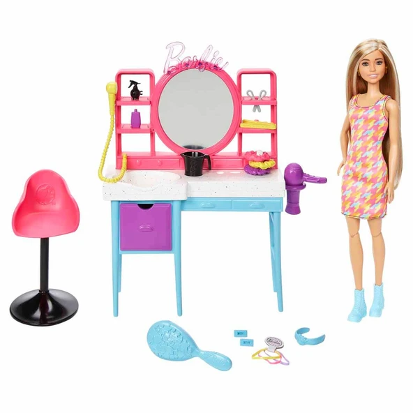 Barbie Muhteşem Kuaför Oyun Seti HKV00 ürün görseli 1