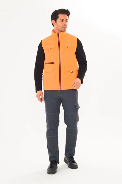 Orange Safety Softshell Turuncu Yelek - Resim 6