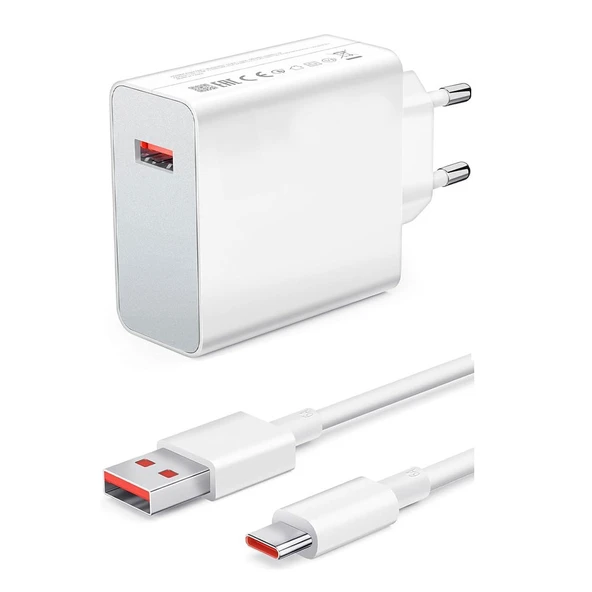 120Watt Turbo 1 x USB-A 1 Mt A to C Kablolu Duvar Şarj Aleti AC109 ürün görseli 1