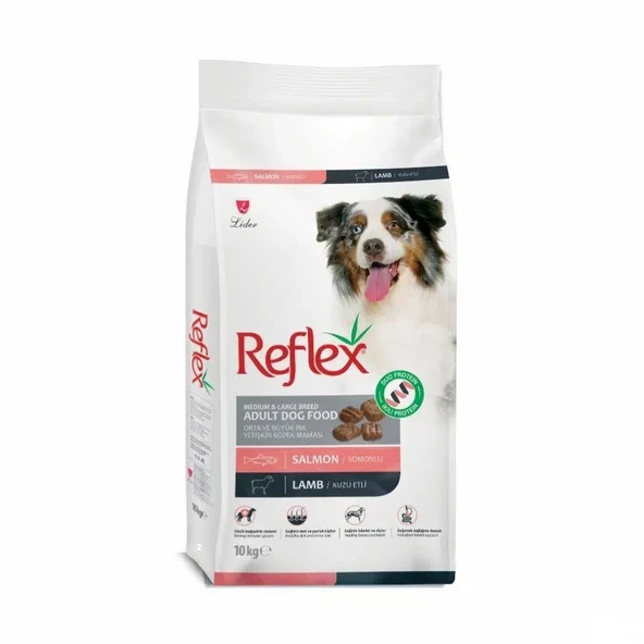 Reflex Duo Protein Somonlu ve Kuzulu Orta ve Büyük Irk Yetişkin Köpek Maması 10 kg ürün görseli 1