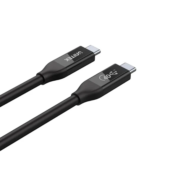 UNITEK USB4 THUNDERBOLT KABLO 0.8MT(C14100BK-0.8M) - Resim 2