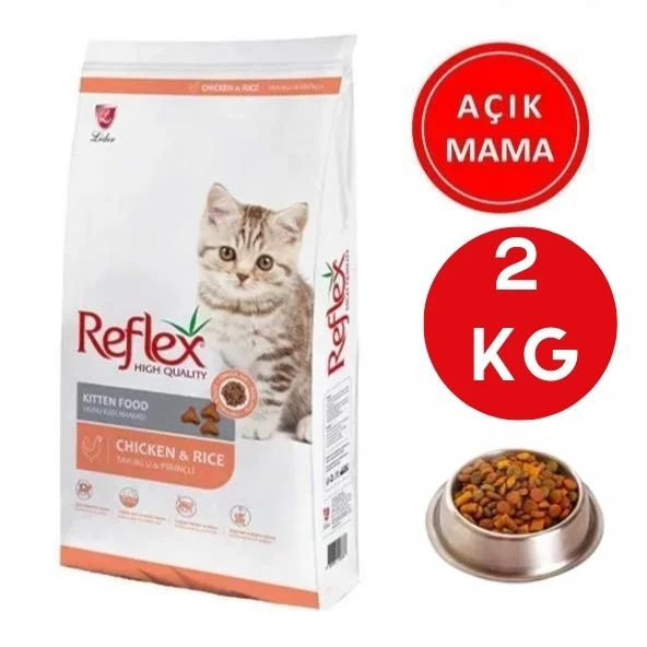 Reflex Kitten Tavuklu Yavru Kedi Maması 2 kg AÇIK ürün görseli 1