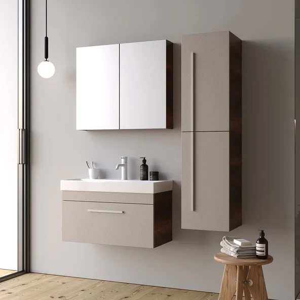 MALTA 80 CM BANYO DOLABI   (BAROK-DEFNE) ürün görseli 1
