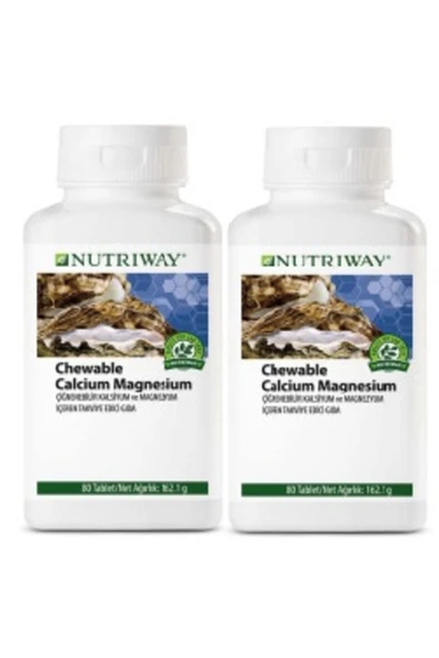 Amway Chewable Calcium Magnesium Nutrıway™80 Tablet + Chewable Calcium Magnesium 80 Tablet ürün görseli 1