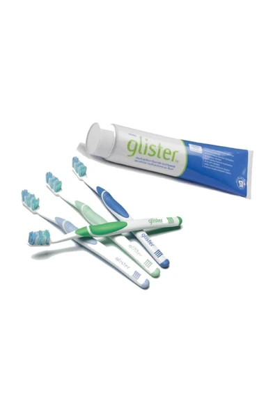 Amway Glister 4lü Diş Fırçası- Glister Florürlü Diş Macunu 150ml Görseldeki Ürünler Gönderiliyorl ürün görseli 1