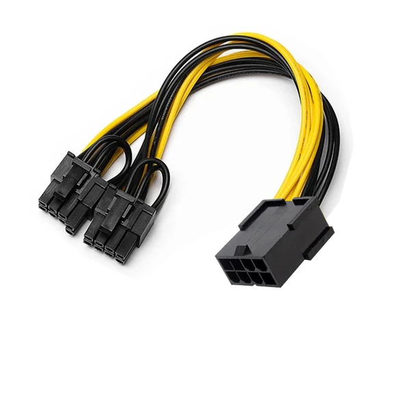 8 pin PCIe 2 X PCIe 8 (6+2) pin Grafik Kartı Y-Splitter Güç Kablosu ürün görseli 1