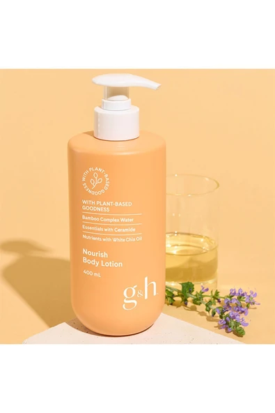 G&h Nourish Ciltte 48 Saate Kadar Ultra Nem Sağlayan Shea Yağı İçeren Vegan Vücut Losyonu 400ml ürün görseli 1