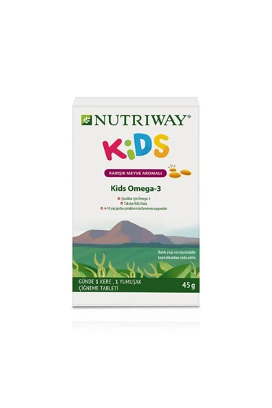 Amway Kids Omega -3 Nutrıway™ Her Birinde 15 Yumuşak Çiğneme Tableti Bulunan 2 Adet Alüminyum Ambalaj ürün görseli 1