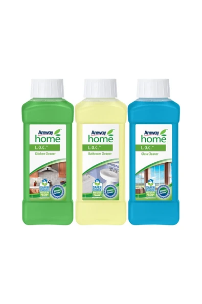 Amway Ekonomik Ev Paketi L.o.c Mutfak Temizleyici, Banyo Temizleyici, Cam Temizleyici ürün görseli 1