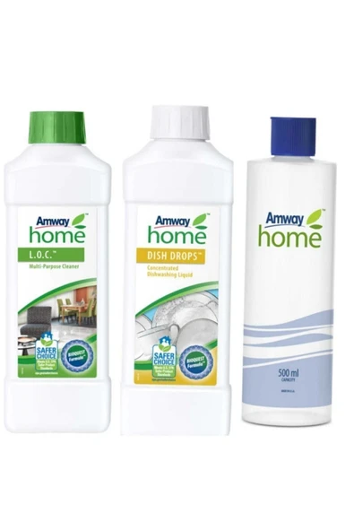 Amway Çok Amaçlı Temizleyici + Konsantre Sıvı Bulaşık Deterjanı + Özel Kapaklı Şişe ürün görseli 1