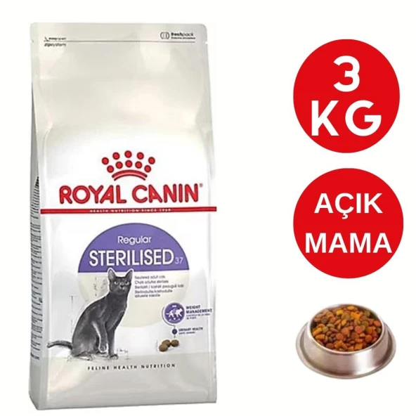 Royal Canin Sterilised 37 Kısır Kedi Kuru Maması 3 Kg. Açık Mama ürün görseli 1