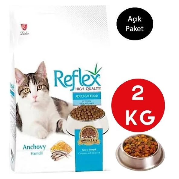 Reflex Somonlu ve Hamsili Yetişkin Açık Kedi Maması 2 Kg (1 Kg x 2 Adet Taze Paket) ürün görseli 1