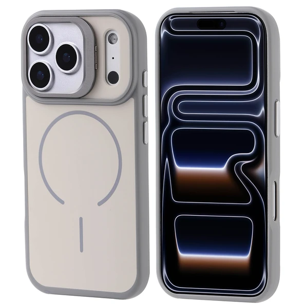 HEPTEKİLETİŞİM Apple iPhone 17 Pro Kılıf M-safe Şarj Özellikli Kamera Standlı Kapak (notron) ürün görseli 1