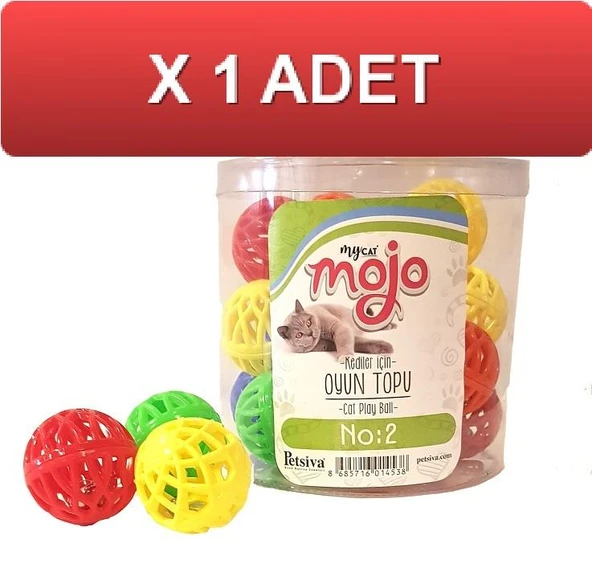 Mojo kediler için zilli oyun topu No:2 TEK TOP ürün görseli 1