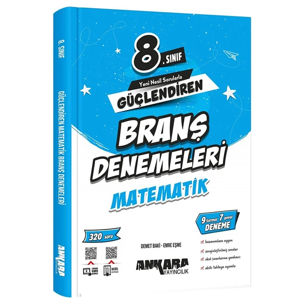 8. Sınıf Matematik Güçlendiren Branş Denemeleri Ankara Yayıncılık ürün görseli 1