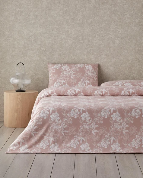 BienLine Kolay Ütülenir Tek Kişilik Nevresim Takımı 160x200 cm Pembe ürün görseli 1