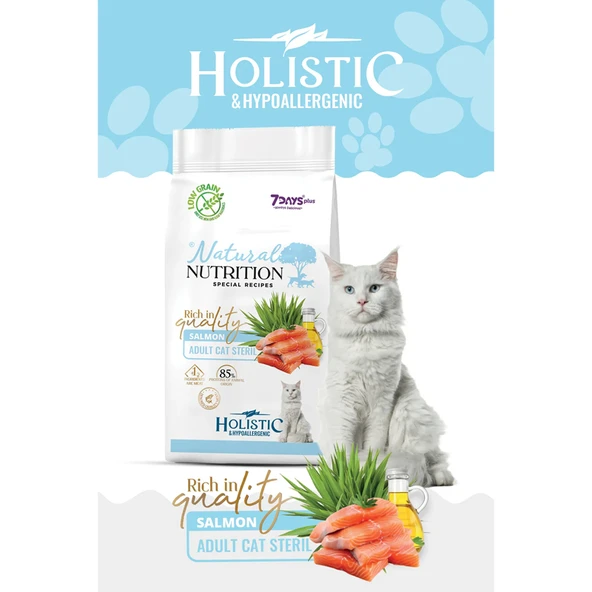Natural Nutrition Somonlu Kısır Kedi Maması 12 Kg ürün görseli 1