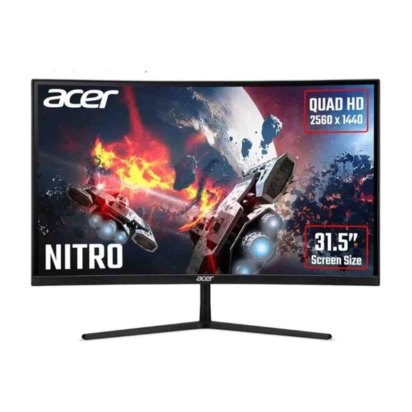 Acer Nitro Eı322qurp 31.5" Qhd Zeroframe Curved 1500R 165Hz 1 Ms 2560 X 1440 Hdr 400 Va Led 2Xhdmı 2Xdp Gaming Monitör Outlet ürün görseli 1